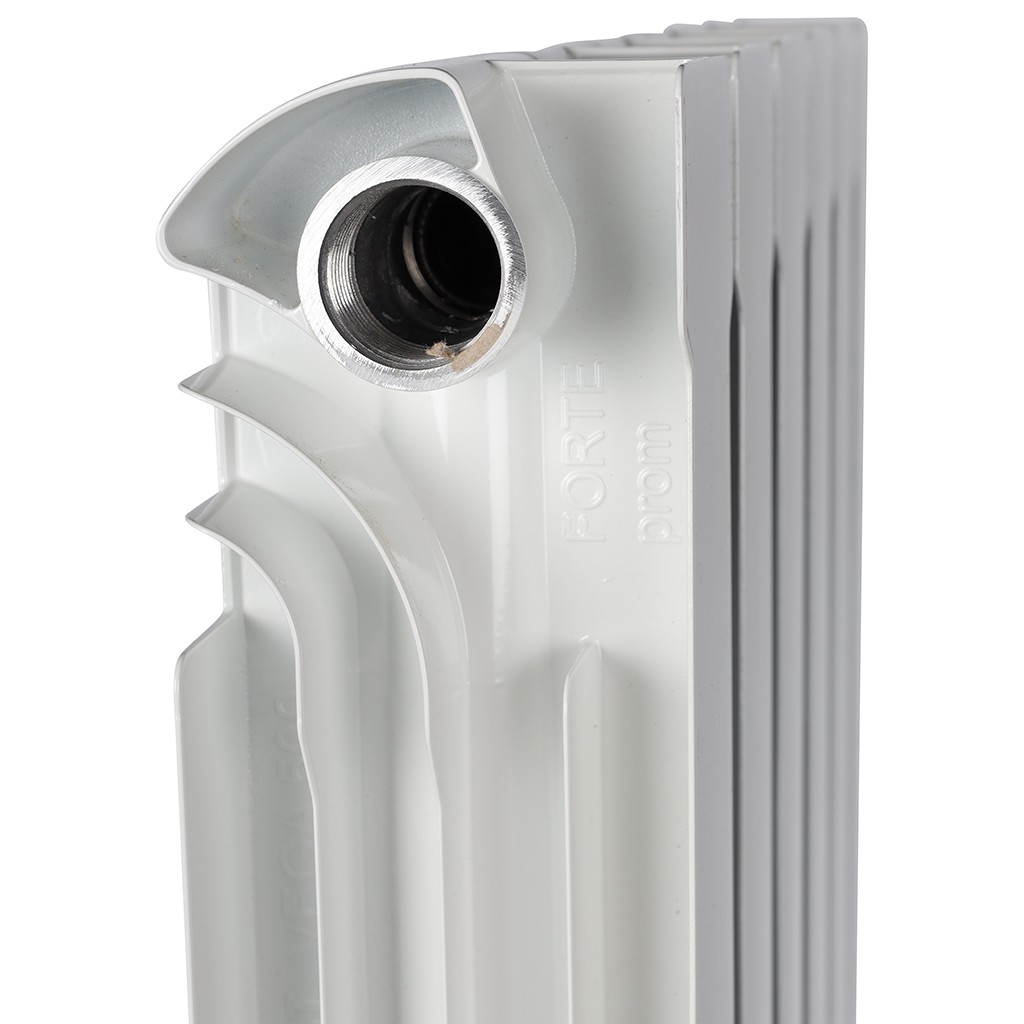 Радиатор алюминиевый STOUT VEGA 500 6 секций боковое подключение (белый RAL 9016), SRA-1310-050006