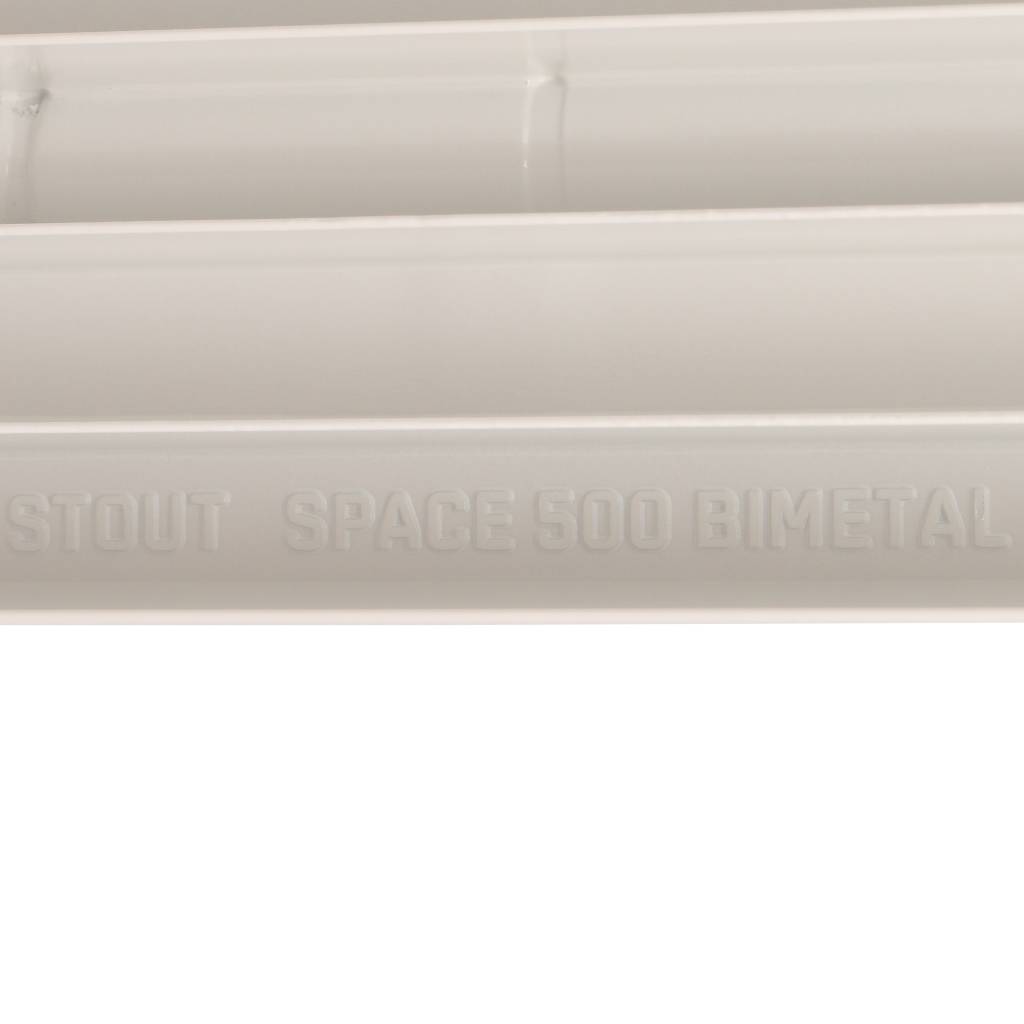 Радиатор биметаллический STOUT Space 500 7 секций боковое подключение RAL9016, SRB-0310-050007