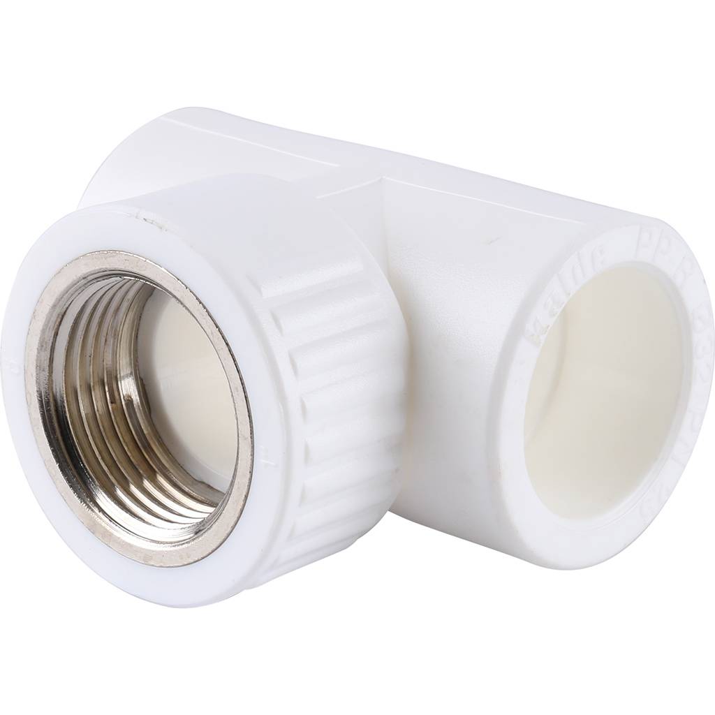 Тройник Kalde с внутренней резьбой 32х1 для полипропиленовых труб под сварку (цвет белый), 3222-tfo-321032
