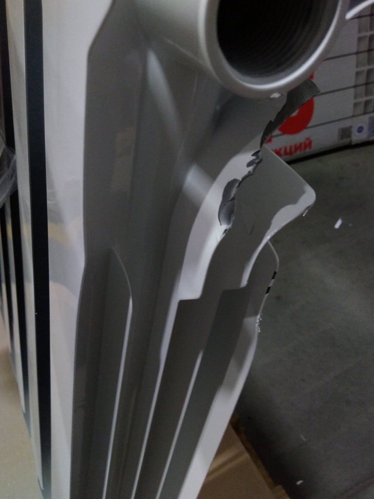 Уцененный товар (замятия, сколы на ламелях крайних секций нарушена упаковка  (БОЙ СКЛАДА) ): Радиатор алюминиевый ROMMER Profi 500 8 секции (AL500-80-80-100) (RAL9016), RAL-1210-050008