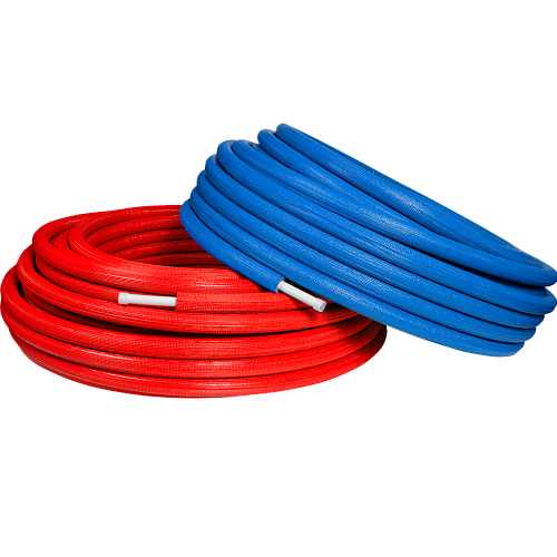 Труба EVOH PE-Xa в изоляции 32х4,4х 6,  50м красная, RTP