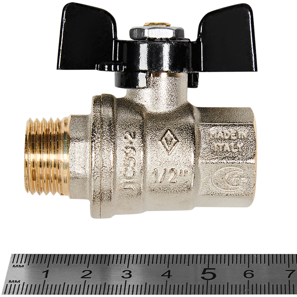 Кран шаровой BUGATTI Oregon (ручка-бабочка) внут-нар резьба 1/2