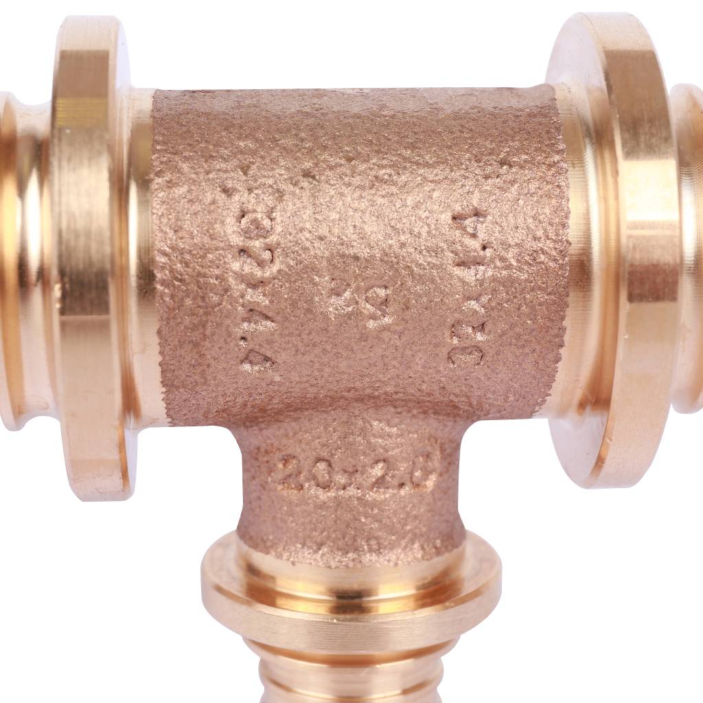 Тройник РЕХАУ RAUTITAN PLATINUM с уменьшенным боковым проходом 32-20-32 RX для труб из сшитого полиэтилена аксиальный, 14564581001