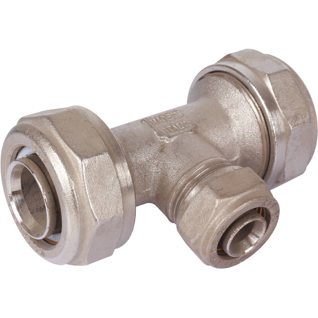 Тройник переходной TIEMME (32.3х20.2х32.3) для металлопластиковых труб винтовой, 1600062