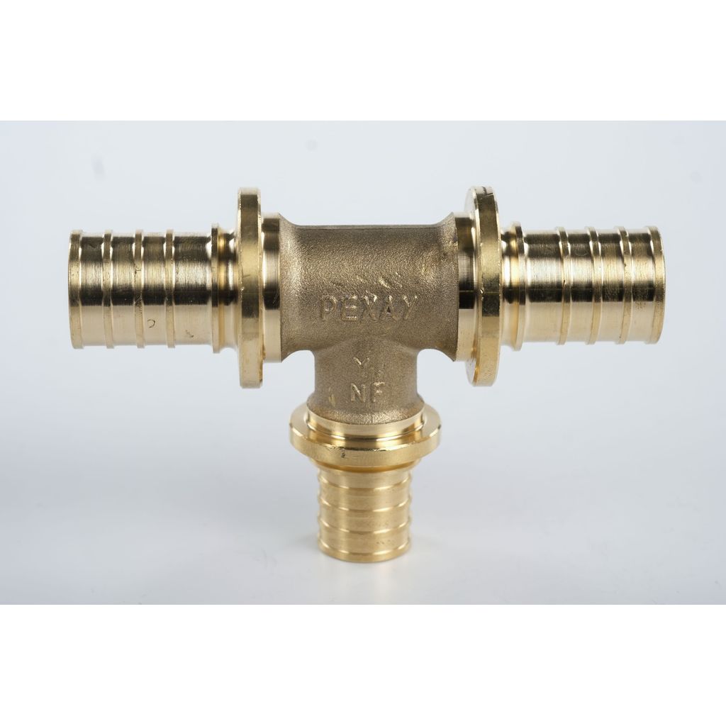 Тройник РЕХАУ с уменьшенным боковым проходом 25-20-25 MX для труб из сшитого полиэтилена аксиальный