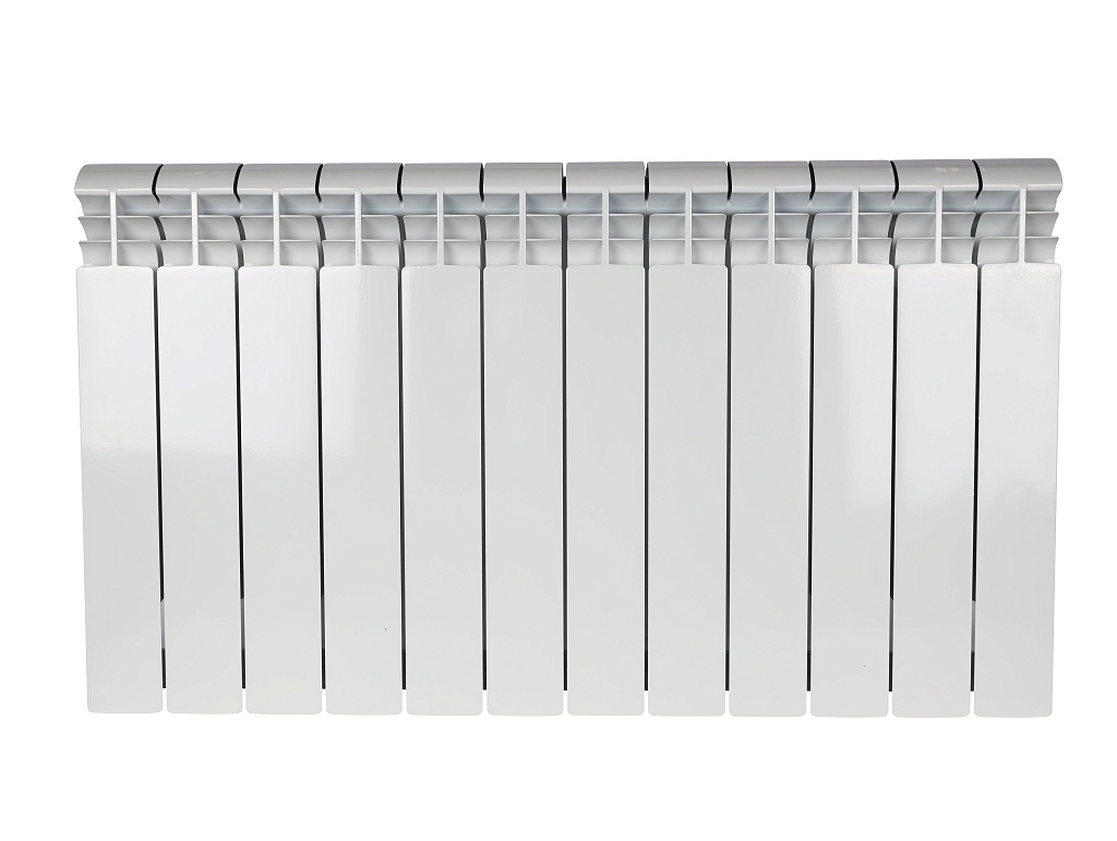 Радиатор биметаллический STOUT VEGA 500 12 секций боковое подключение (белый RAL 9016), SRB-1310-050012