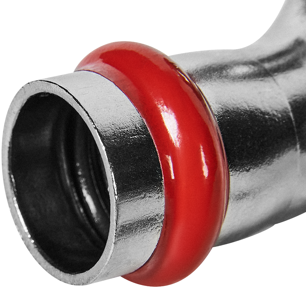 Угольник ROMMER 90°-ВПр, 18, из нержавеющей стали прессовой