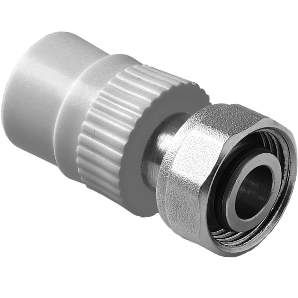 Соединитель Евроконус Pro Aqua d=20x3/4 PP-R Серый, PA75010PG