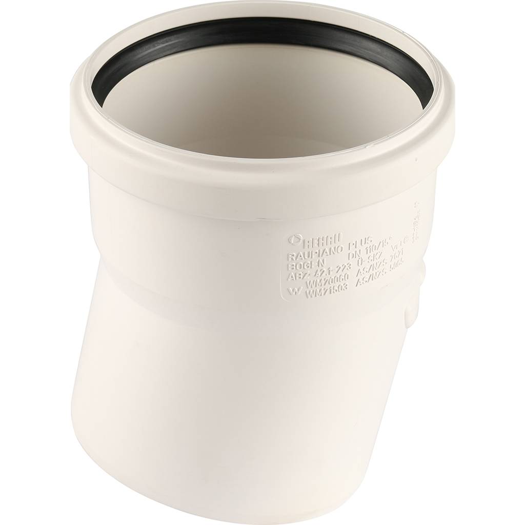 Отвод РЕХАУ RAUPIANO PLUS диам. 110 на 15°, 11231321001