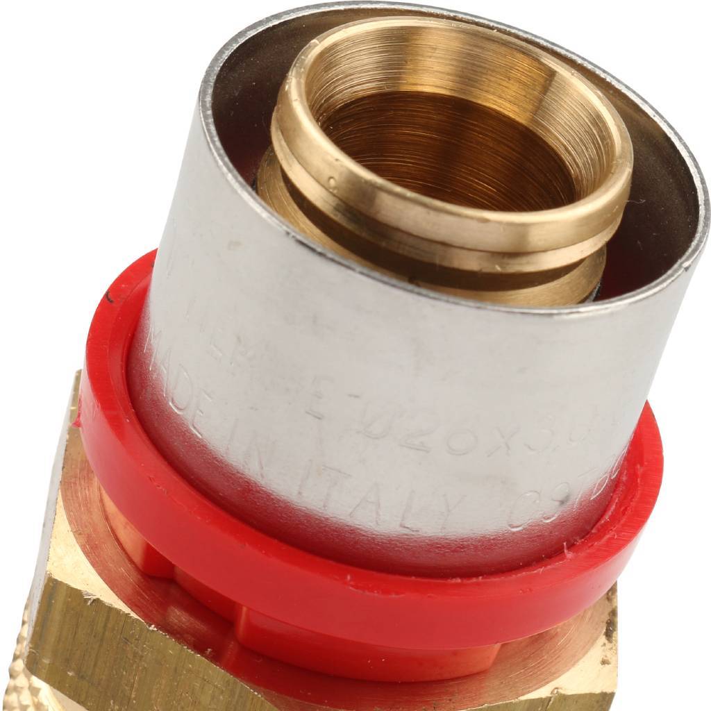 Муфта TIEMME с наружной резьбой 26x1 для металлопластиковых труб прессовой, 1650027