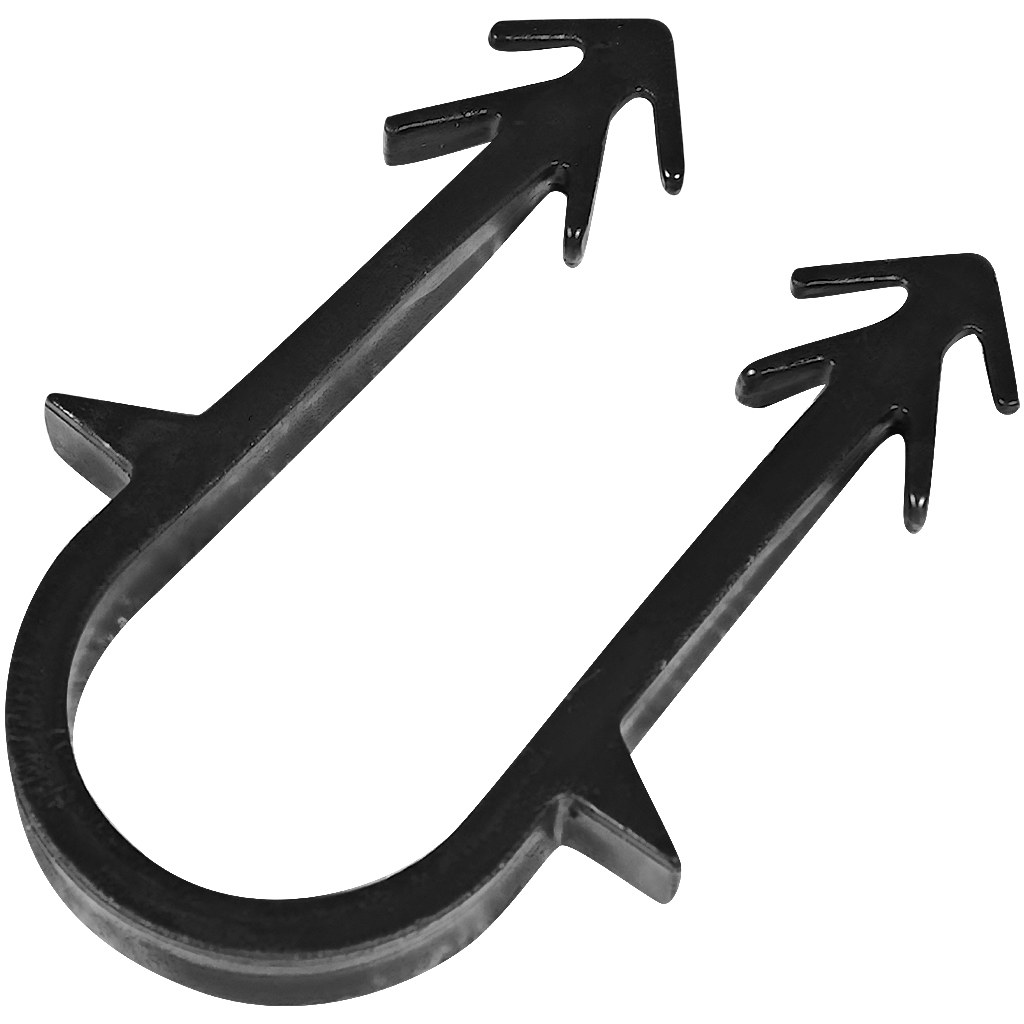 SMF-0005-001620 STOUT Скоба якорная для труб диам.16-20мм с двойным гарпуном, цвет черный, 50 мм