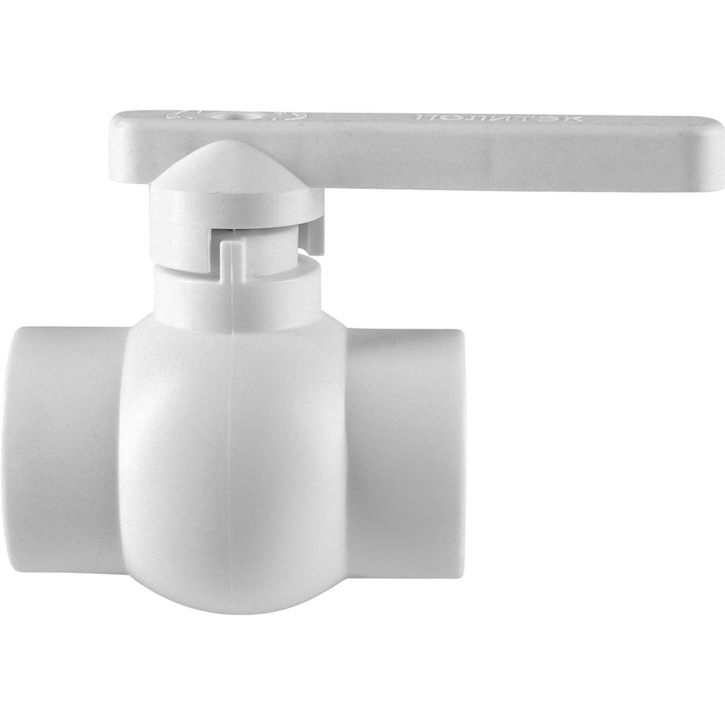 Кран шаровой Политэк d=32 для полипропиленовых труб под сварку (цвет белый)