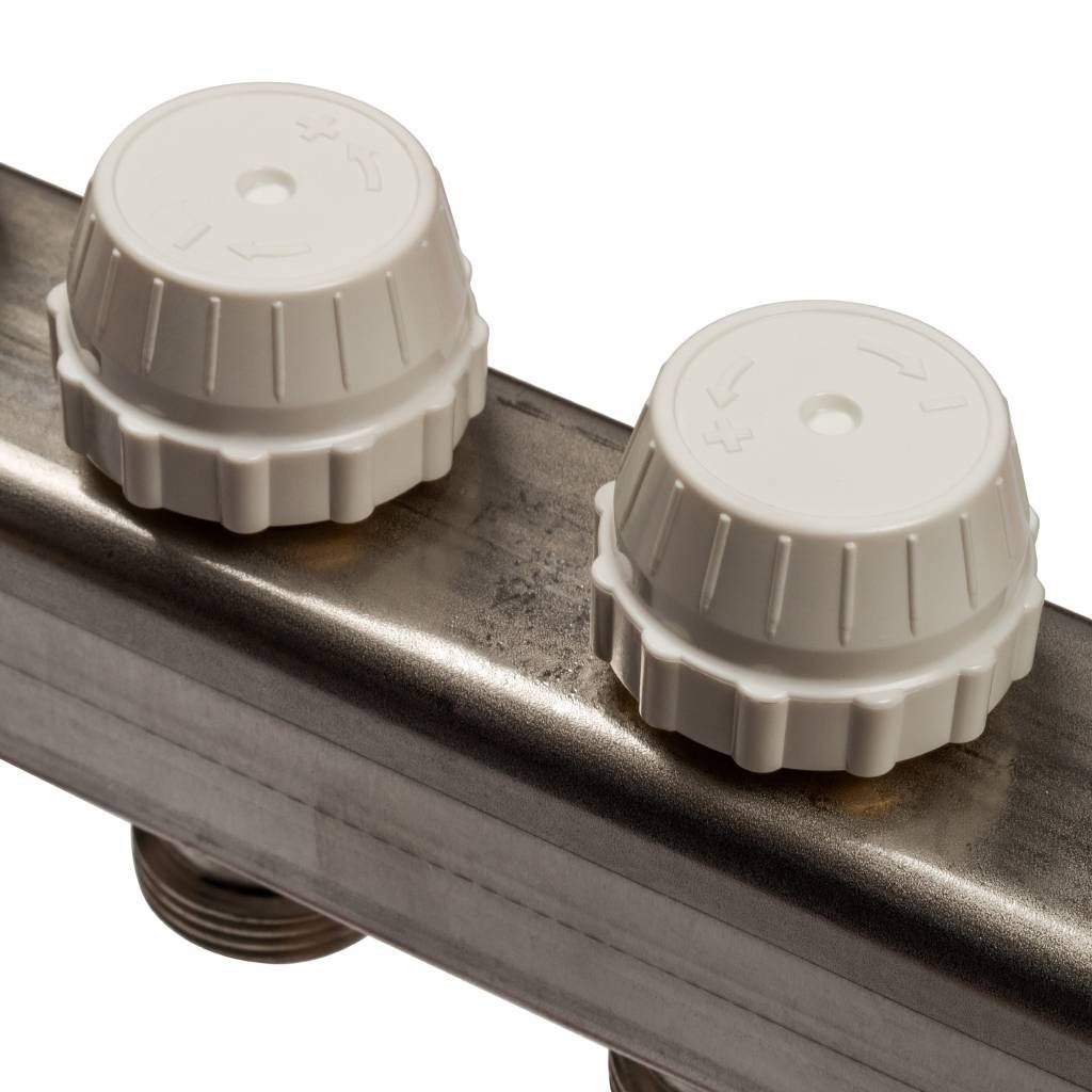 Коллектор из нержавеющей стали с расходомерами STOUT 12 выходов