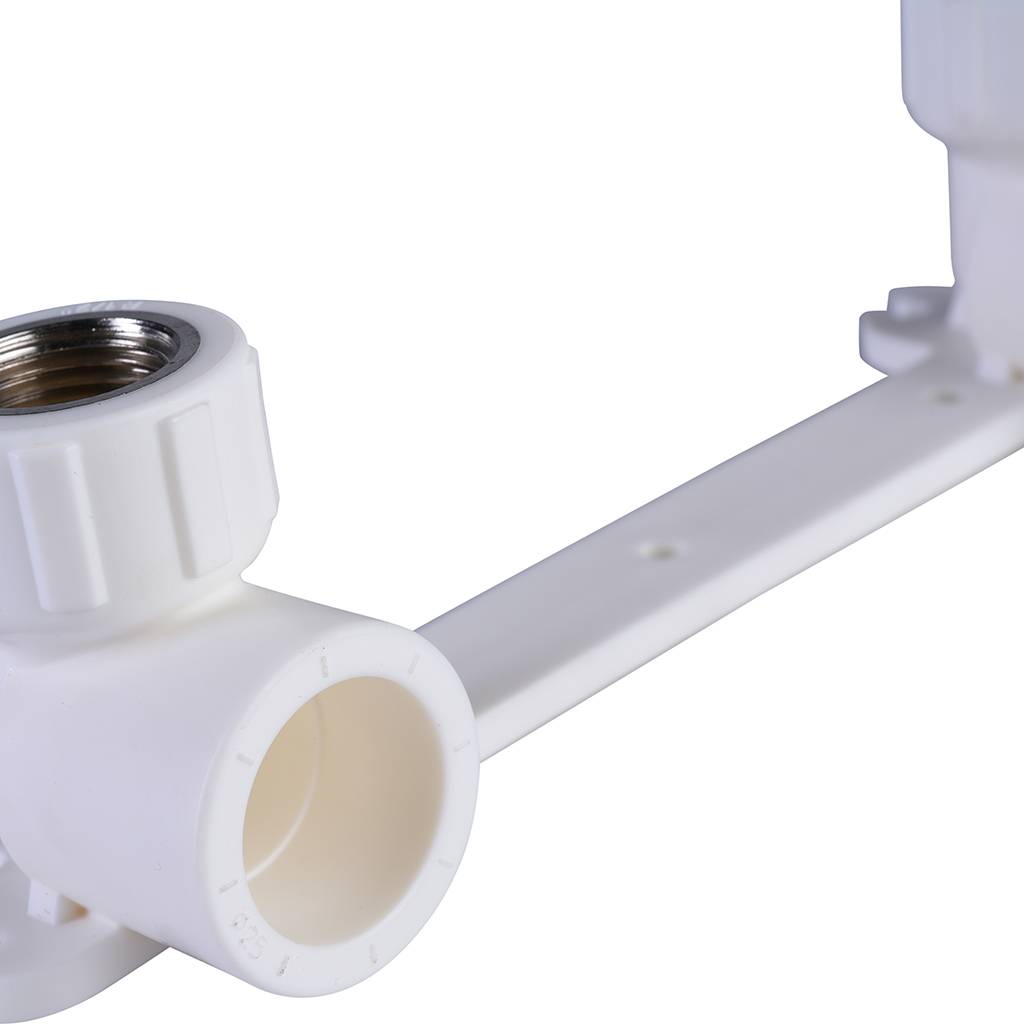 Настенный комплект Политэк 25х1/2 с внутренней резьбой для смесителя для полипропиленовых труб под сварку (цвет белый), 9600202512