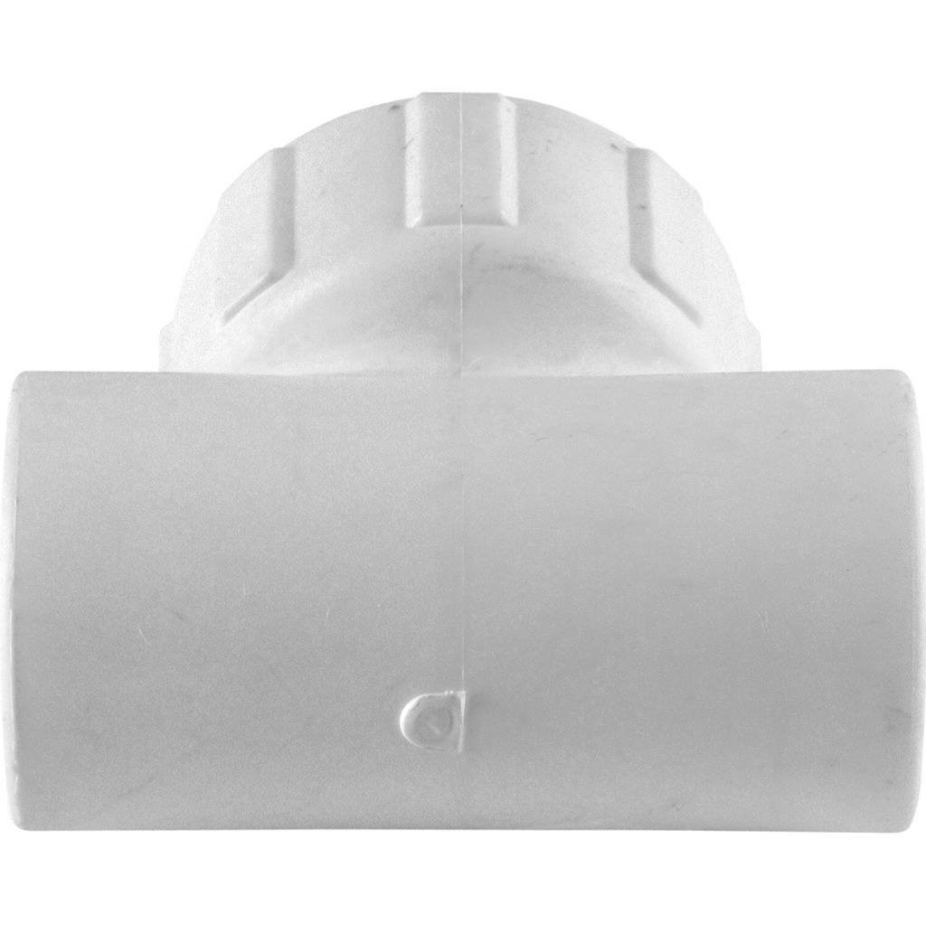 Тройник Политэк 20х3/4 с внутренней резьбой для полипропиленовых труб под сварку (цвет белый), 9500002034