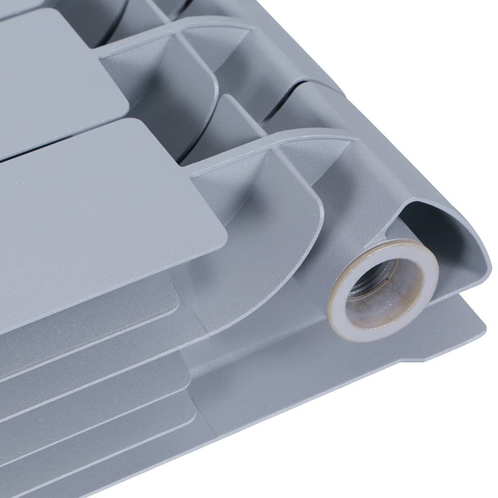 Радиатор биметаллический Global STYLE PLUS 500 12 секций боковое подключение (цвет cod.08 grigio argento opaco metallizzato 2676 (серый)), 155272