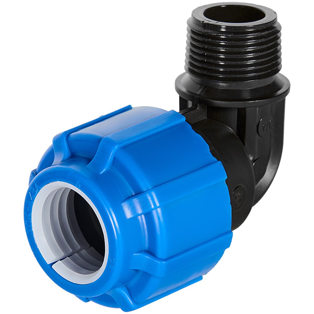 Отвод ПНД Политэк с наружной резьбой 25х3/4 ТПК-АКВА, 50012534