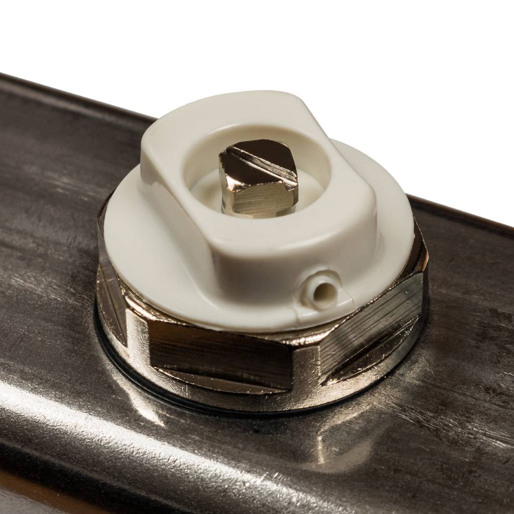 Коллектор из нержавеющей стали без расходомеров, с клапаном вып. воздуха и сливом STOUT 4 выхода