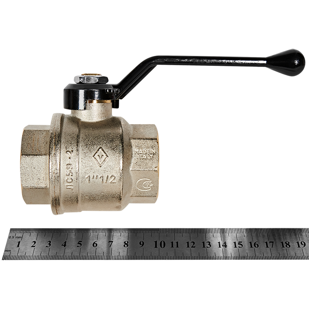 Кран шаровой BUGATTI Oregon (ручка-рычаг алюминий) внут-внут резьба 1 1/2