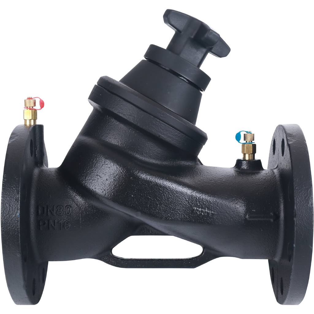 Клапан балансировочный ручной Cimberio CIM 3739В Ду80 чугун  Kvs=103,68 PN16 FF с изм. Ниппелями, CIM 3739B 80