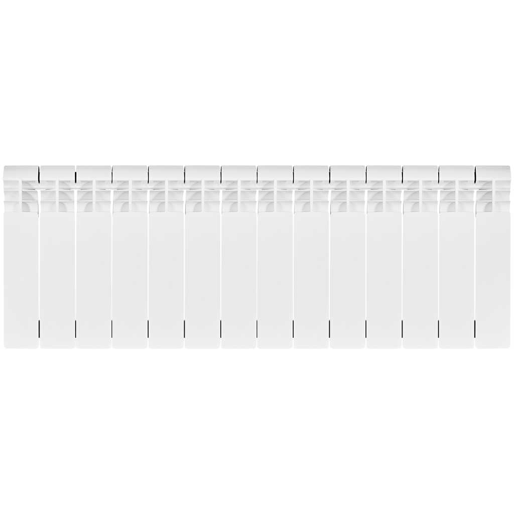 Радиатор биметаллический STOUT VEGA 350 14 секций боковое подключение (белый RAL 9016), SRB-1310-035014