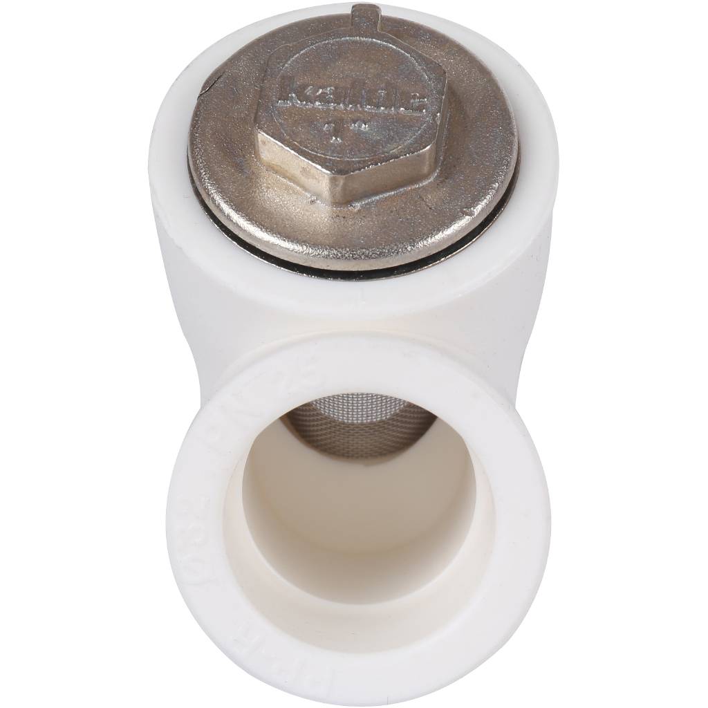 Герметичный фильтр Kalde 32 (ВН-ВН) (соединение муфта-муфта) для полипропиленовых труб под сварку (цвет белый), 3222-fls-320001