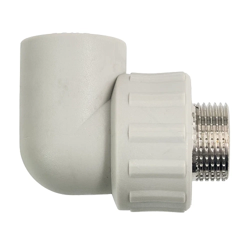 Угольник комбинированный PPR наружная резьба 25х 3/4,  серый, РТП