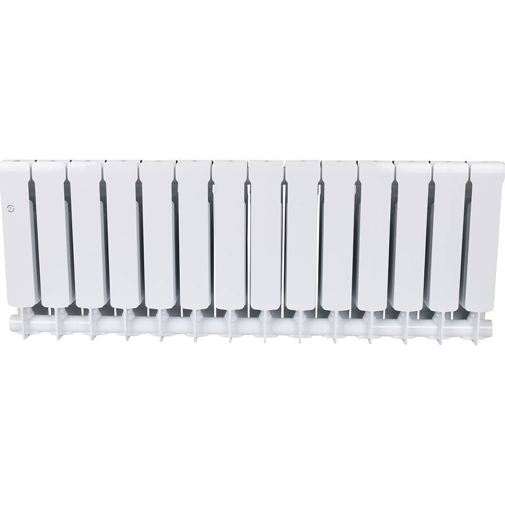 Радиатор биметаллический RIFAR BASE 350 14 секций боковое подключение (белый RAL 9016), 1RB35-14