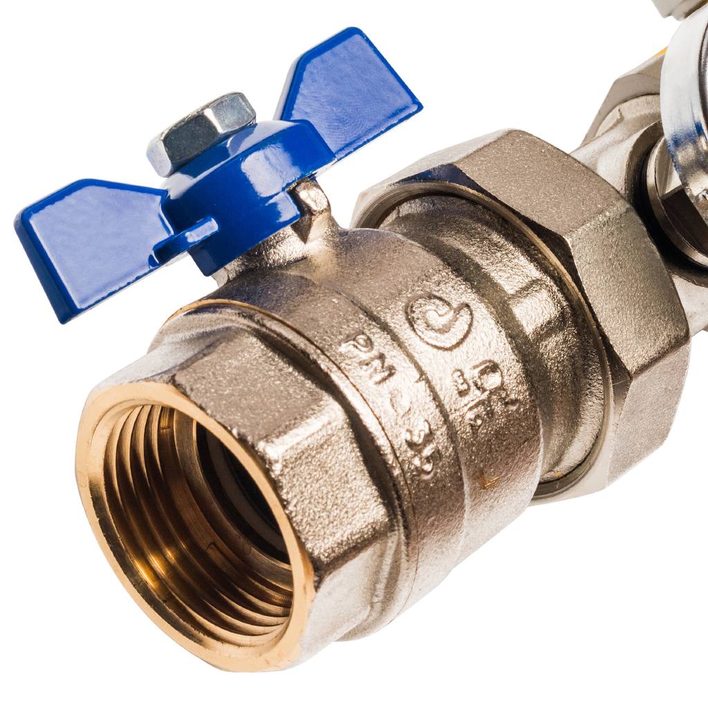 Распределительный коллектор из латуни с расходомерами STOUT 10 выходов