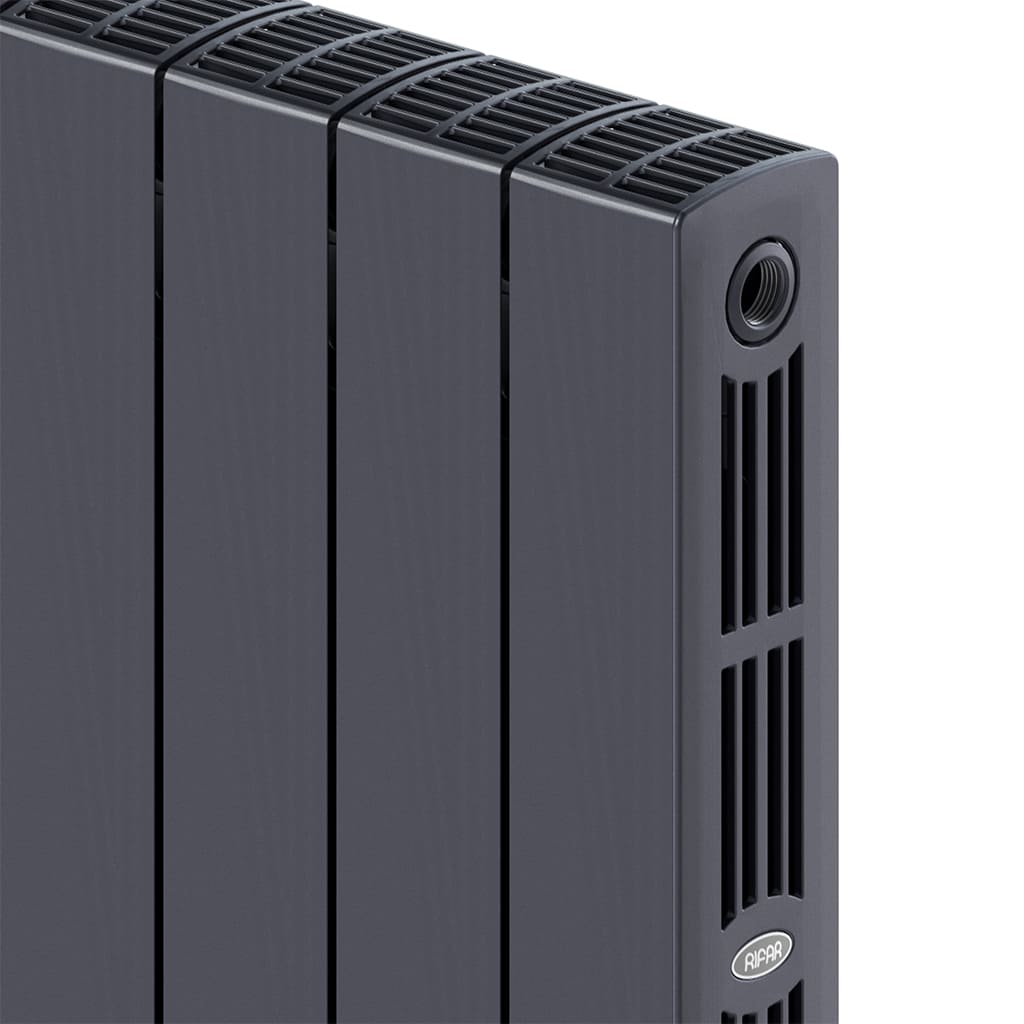 Радиатор биметаллический RIFAR SUPReMO 500 12 секций боковое подключение (ТИТАН), 4RS50-12-TI