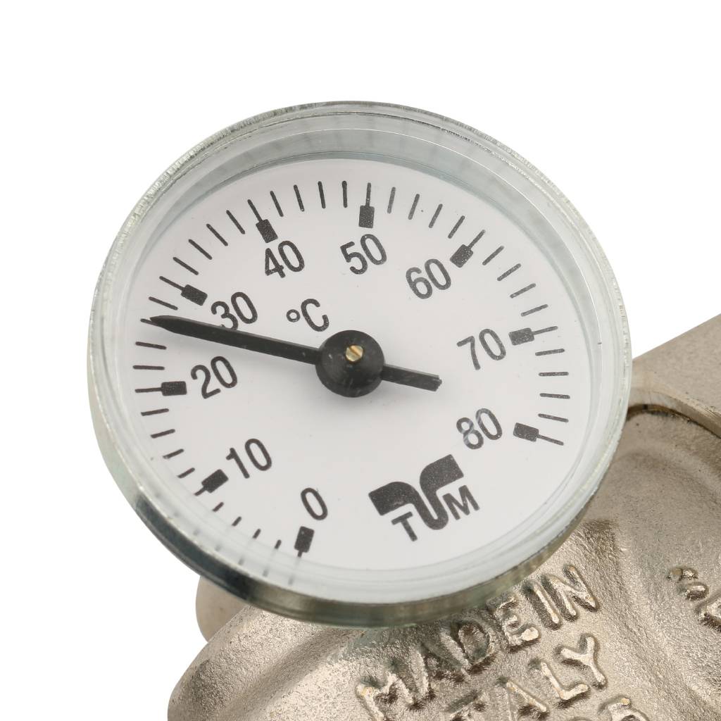 Коллекторная группа c регулировочными и термостатическими вентилями TIEMME 1 x3/4 ЕК 2 выхода, 3870160(3885G060502BY)