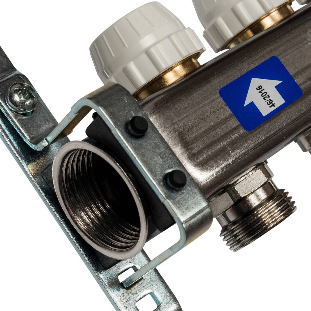 Коллектор из нержавеющей стали с расходомерами STOUT 4 выхода