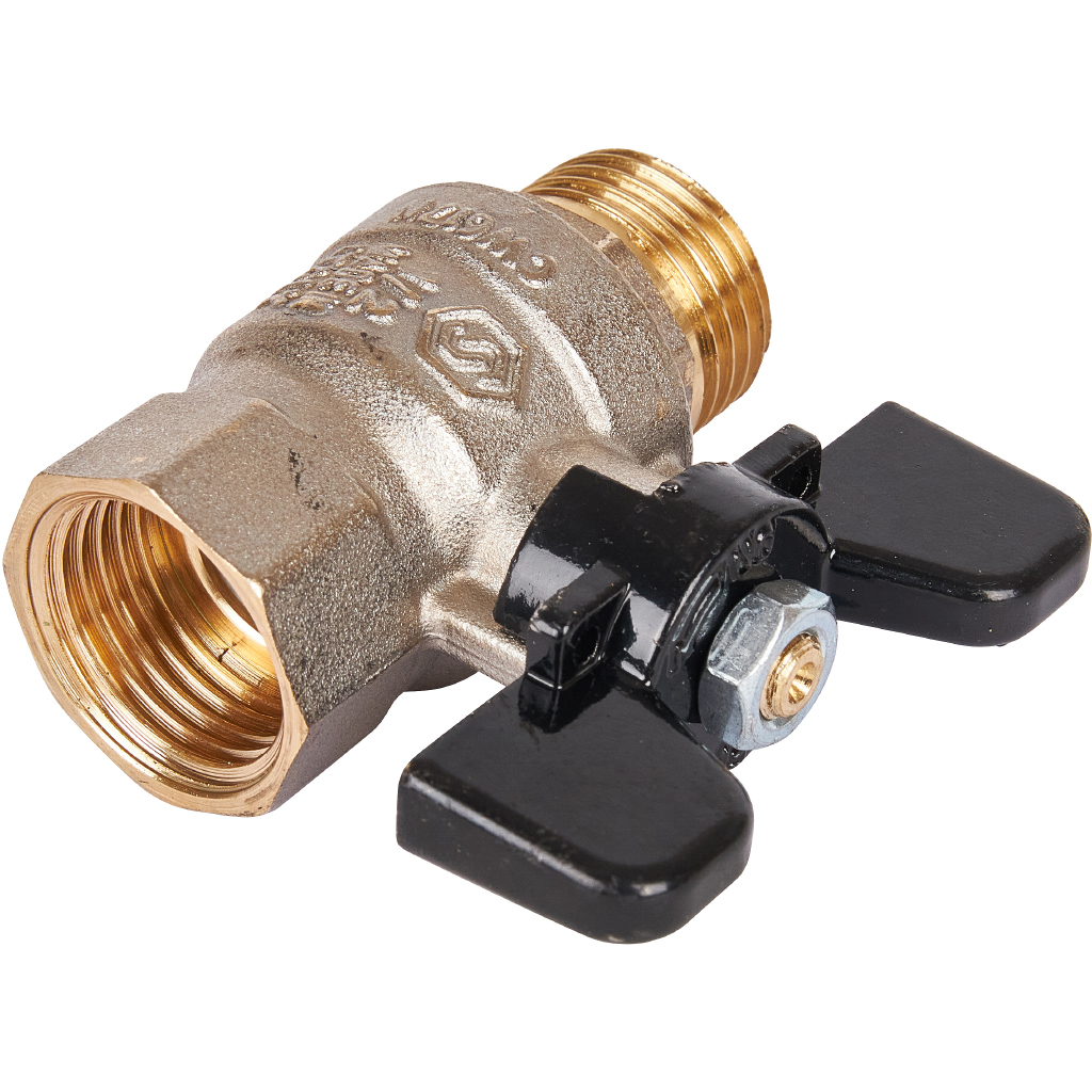 Кран шаровой STOUT SVB стандартнопроходной, ВР/НР, ручка бабочка 1/2, SVB-0014-000015