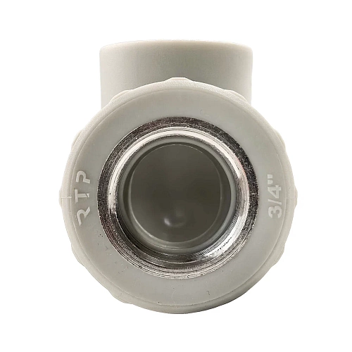 Угольник комбинированный PPR внутренняя резьба 25х 3/4,  серый, РТП