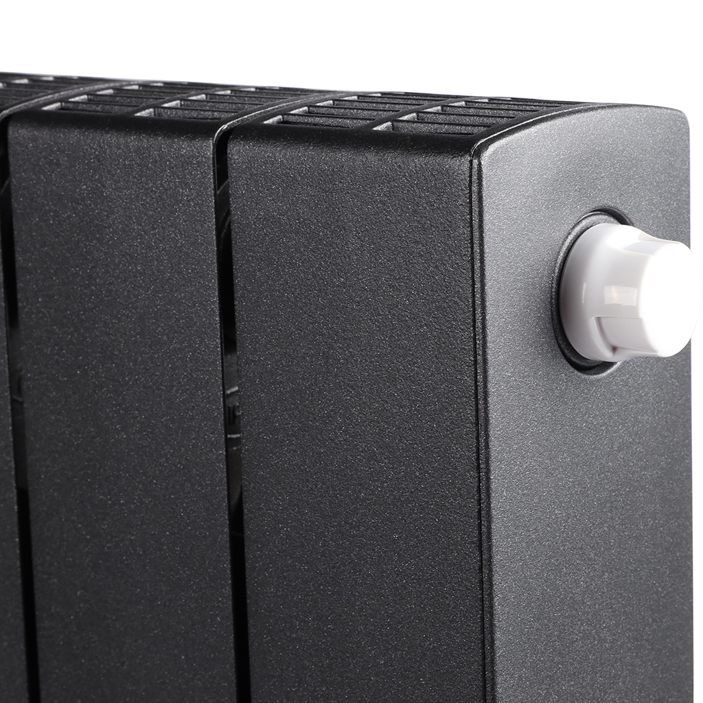 Радиатор биметаллический RIFAR SUPReMO VENTIL 500 SVR 8 секций нижнее правое подключение (Цвет АНТРАЦИТ), 4RS50.VR-8-AN