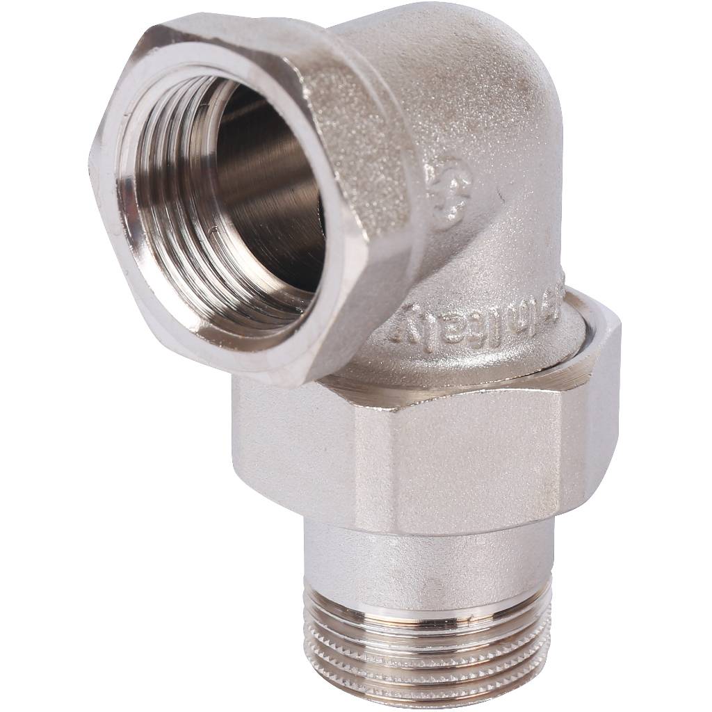Разъемное угловое соединение STOUT американка ВН, никелированное 3/4, SFT-0059-000034