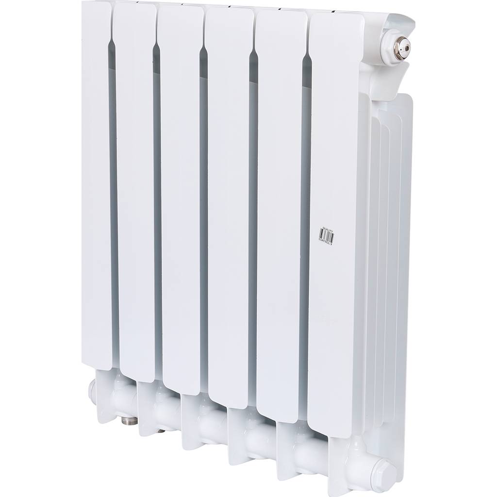 Радиатор биметаллический RIFAR BASE VENTIL 500 BVR 6 секций нижнее правое подключение (белый RAL 9016), 1RB50.VR-6