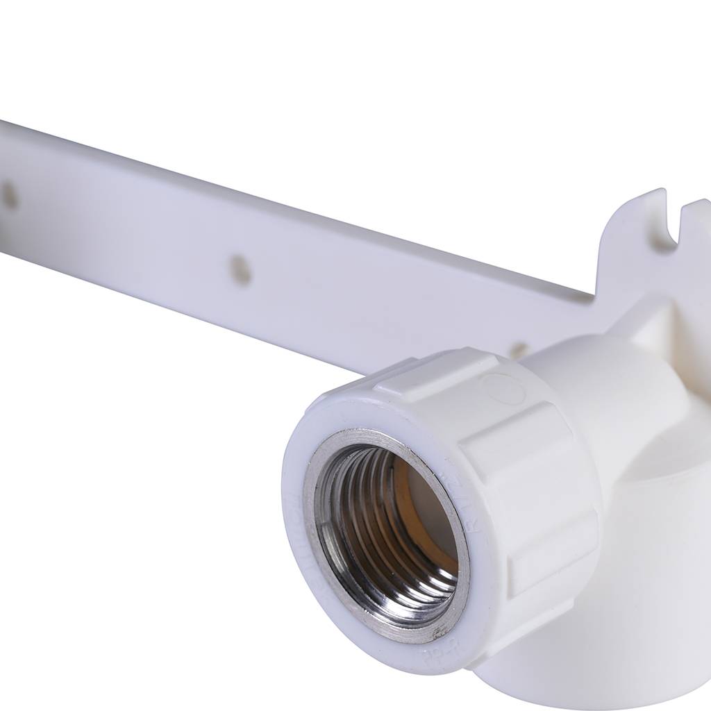 Настенный комплект Политэк 25х1/2 с внутренней резьбой для смесителя для полипропиленовых труб под сварку (цвет белый), 9600202512