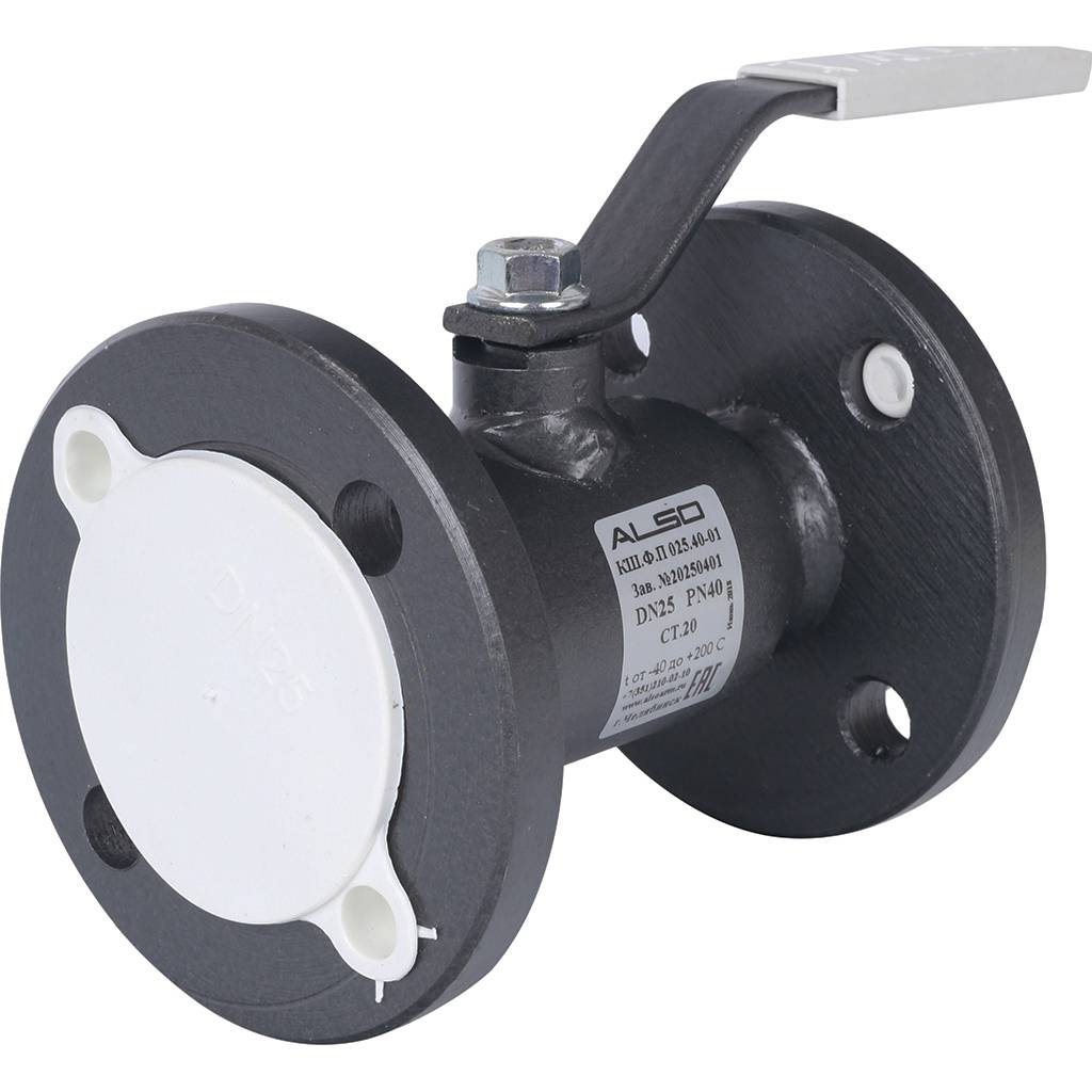 Кран шаровой ALSO КШФП Ду25 Ру 4,0 МПа из Ст.20 полнопроходной, КШ.Ф.П.025.40-01