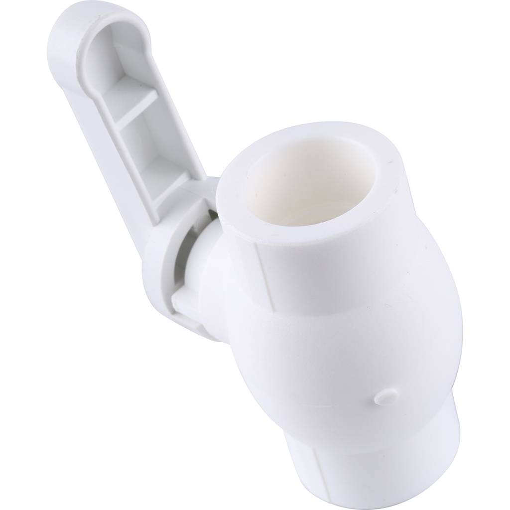 Кран шаровой Kalde d=25 для полипропиленовых труб под штукатурку (цвет белый), 3242-vlb-250002