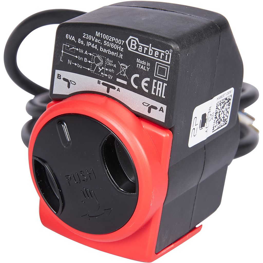 3-Ходовой зональный клапан, сервопривод 230V STOUT с кабелем 1м,, НР 3/4, SVM-0170-300020