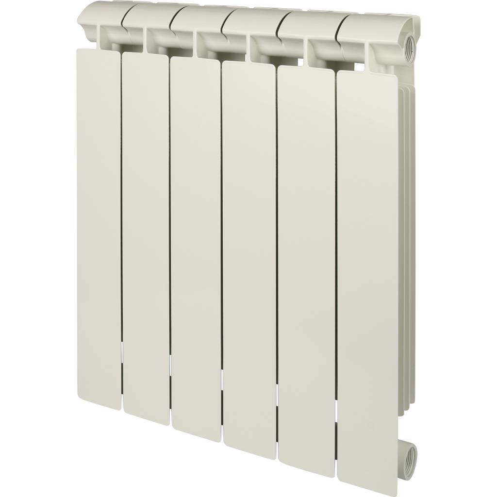 Радиатор биметаллический Global STYLE EXTRA 500 6 секций нижнее правое подключение (белый RAL 9010), STE05001006/DS