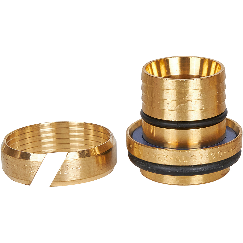 Тройник-переходник STOUT с наружной резьбой 1 x32 для металлопластиковых труб винтовой, SFS-0011-000132