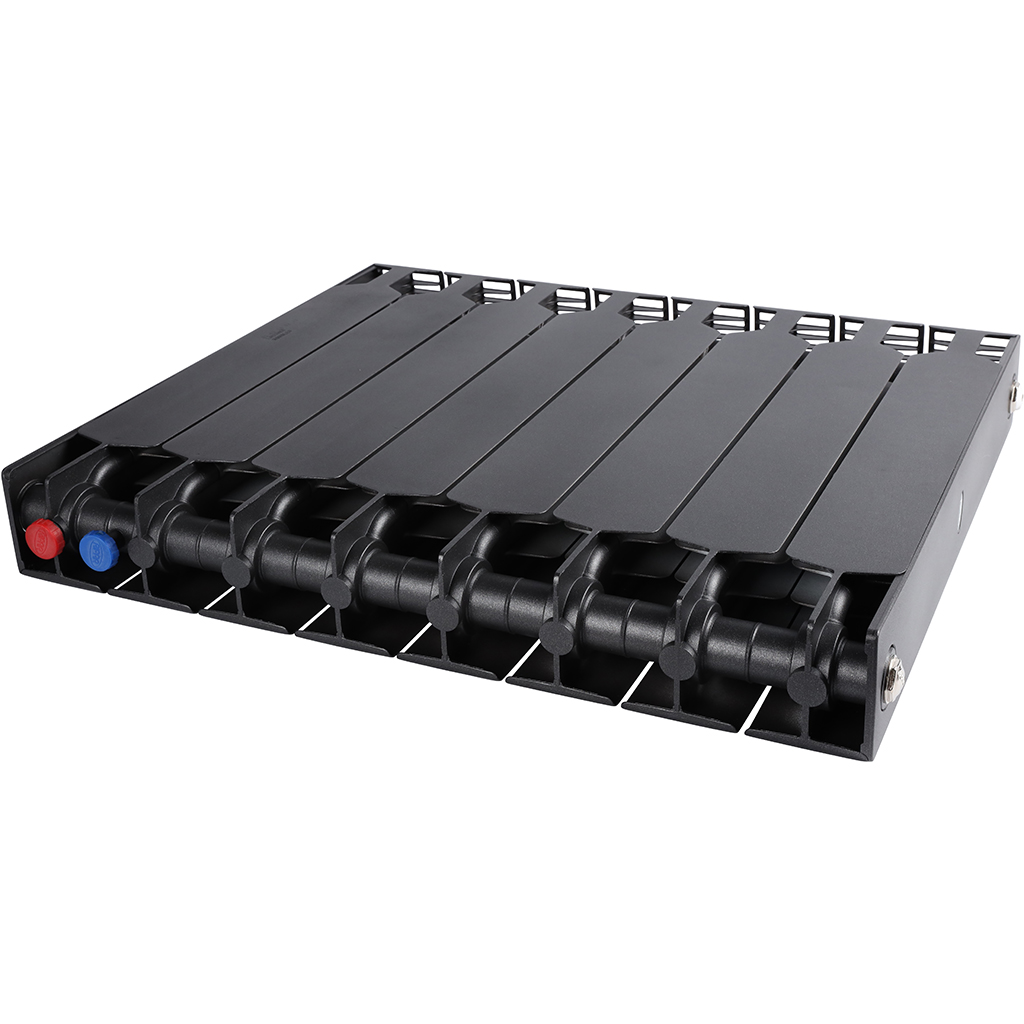 Радиатор биметаллический RIFAR SUPReMO VENTIL 500 SVR 8 секций нижнее правое подключение (Цвет АНТРАЦИТ), 4RS50.VR-8-AN