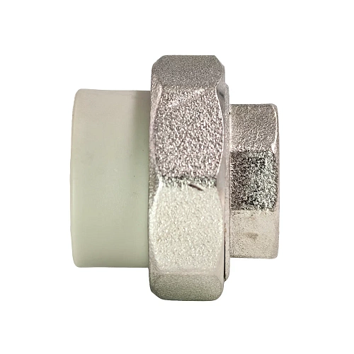 Муфта комбинированная разъемная (Американка) PPR внутренняя резьба 25х 3/4,  серый, RTP