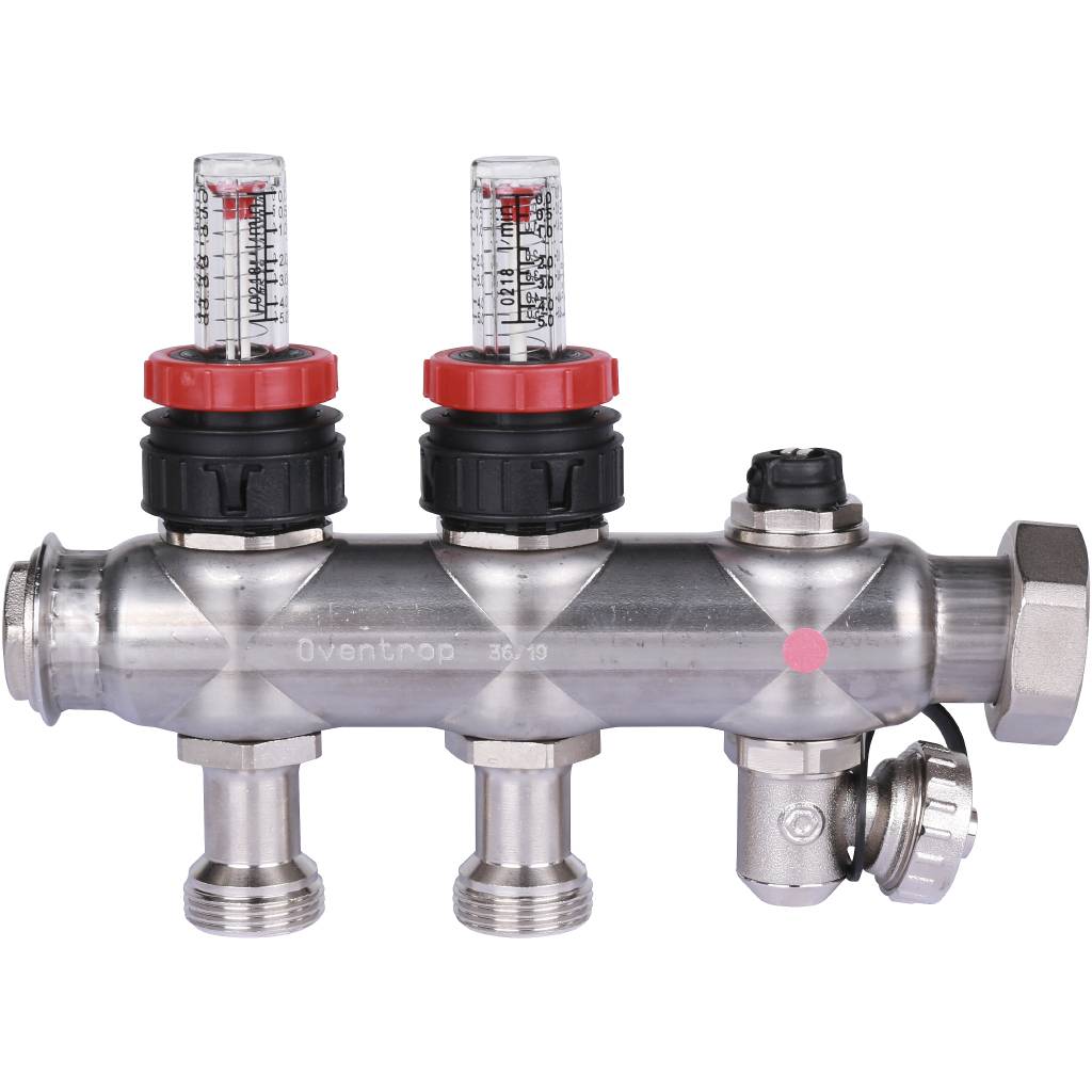 Группа коллекторная Oventrop Multidis SF 2 со встроенными ротаметрами на 2 контура