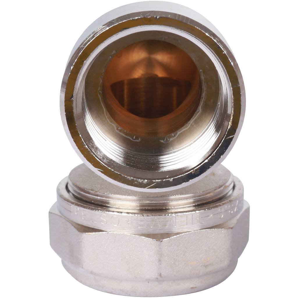 Угольник TIEMME с внутренней резьбой (32х3.0х1) для металлопластиковых труб винтовой, 1600060