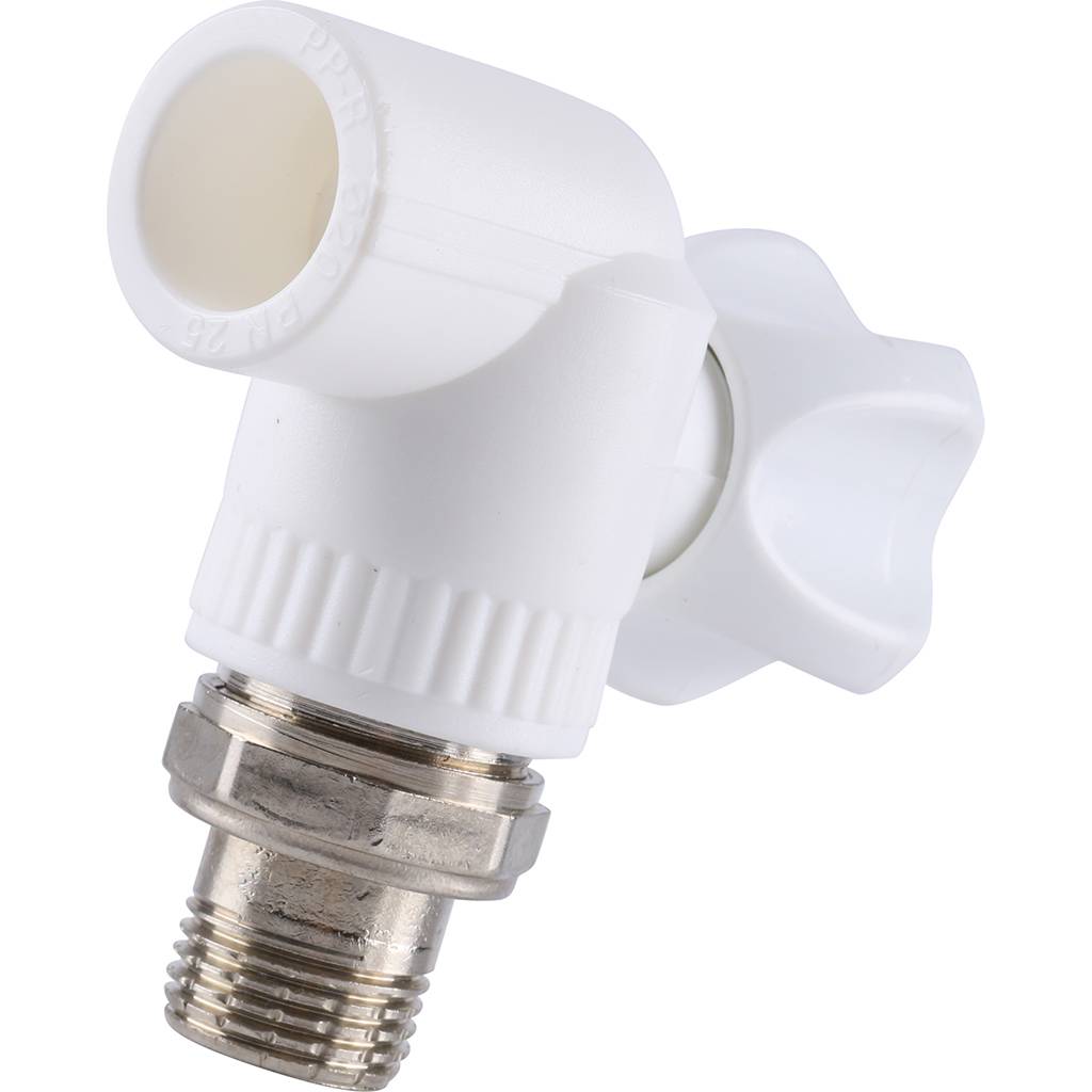 Кран шаровой Kalde разборный угловой с накидной гайкой 20х1/2