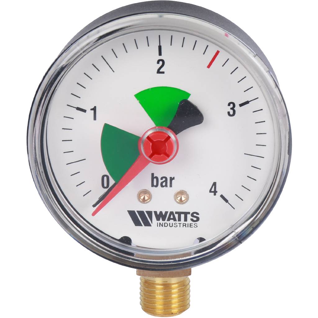 Манометр радиальный WATTS 63мм 1/4 давление 4 бар