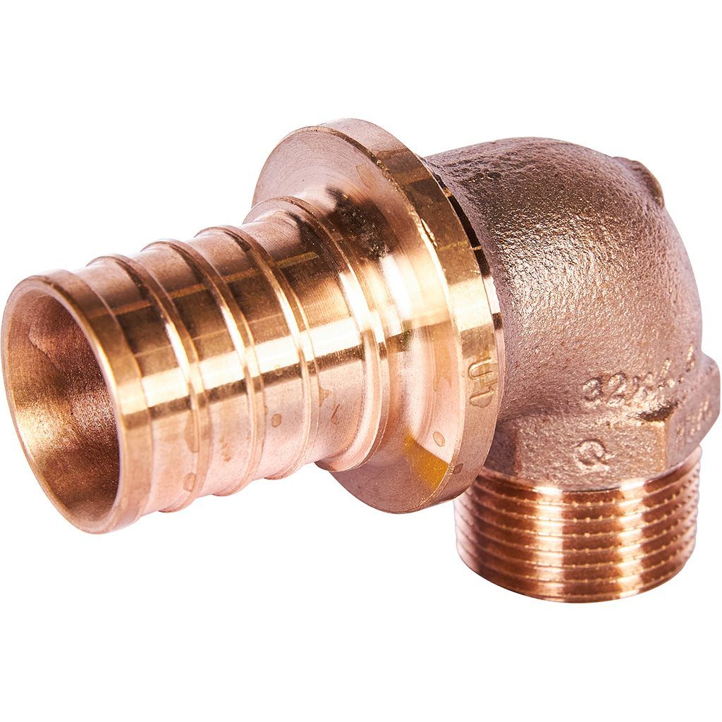 Угольник-переходник РЕХАУ RAUTITAN с наружной резьбой 32-R 3/4 RX+ для труб из сшитого полиэтилена аксиальный, 14563511001